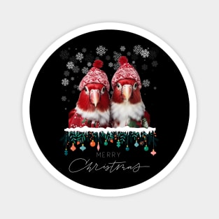 Merry Christmas | Red Birds | Couples Magnet